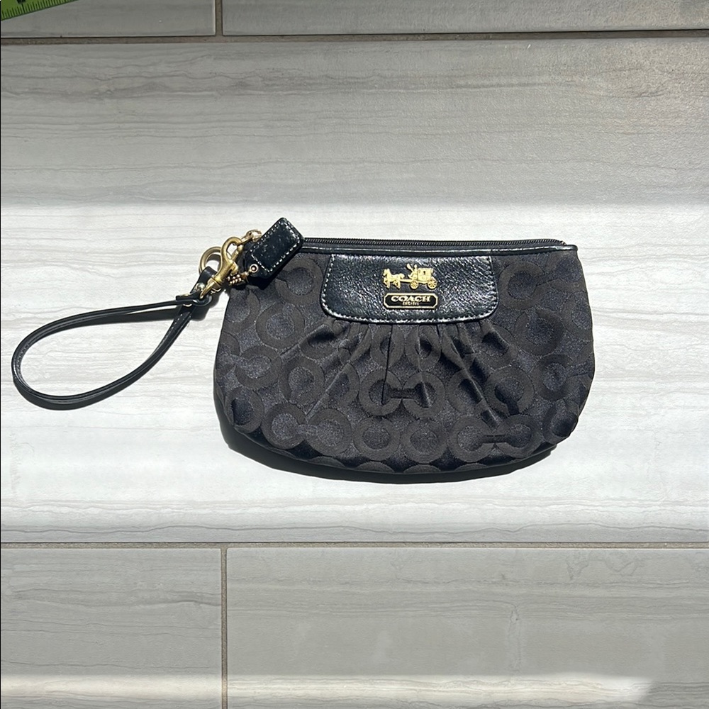 Coach Black Wristlet Bag